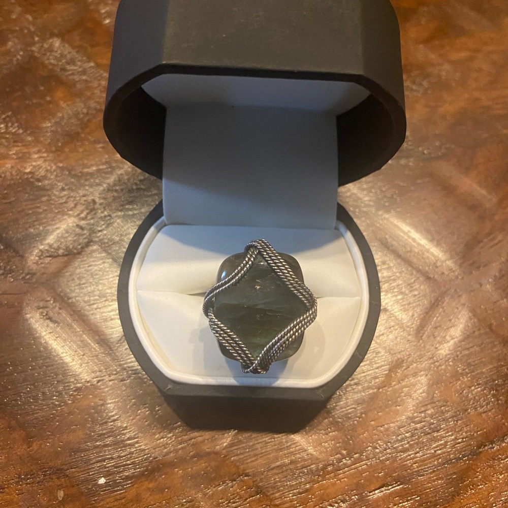 Sterling silver labradorite ring
